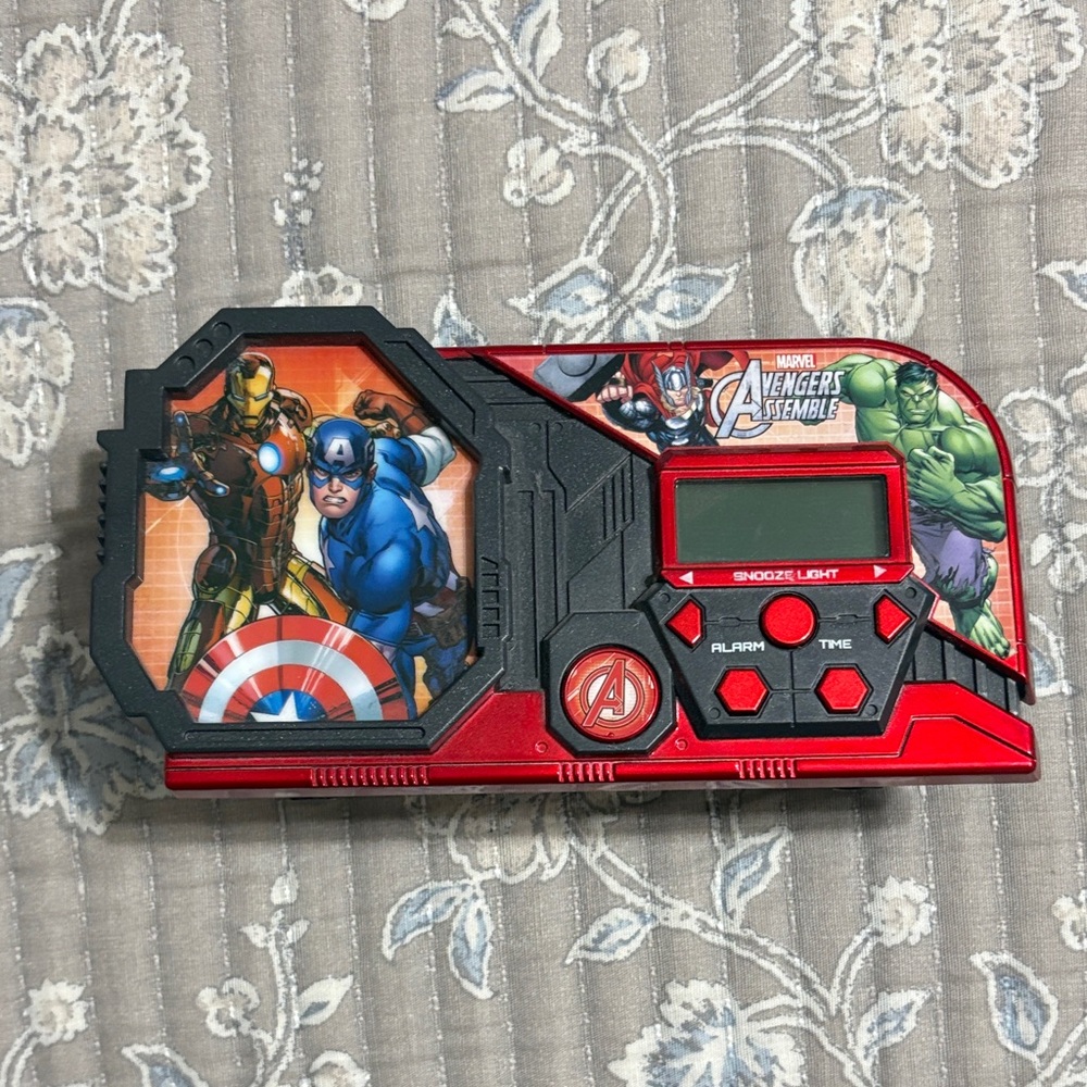 Marvel Avengers Red and Black Alarm Clock